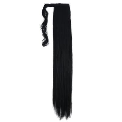 Bağlamalı Düz At Kuyruğu - Siyah