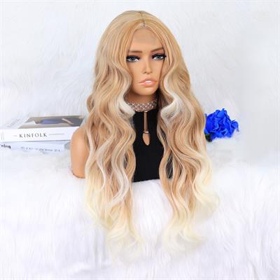 Balköpüğü Platin Röfleli Dalgalı Tül Peruk