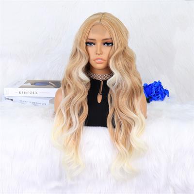 Balköpüğü Platin Röfleli Dalgalı Tül Peruk