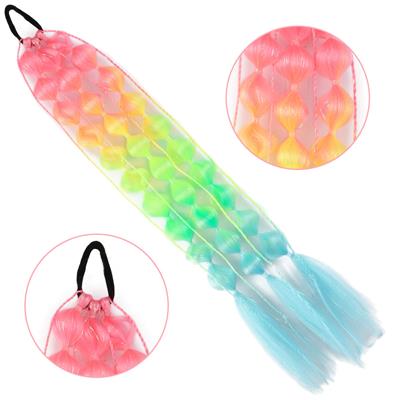 Balon Örgülü Simli Lastikli At Kuyruğu - ACM05