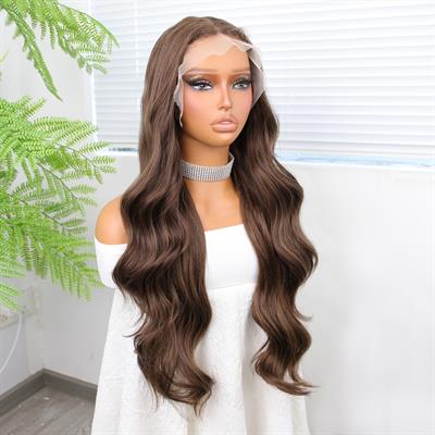 Bebek Kumralı Fiber Sentetik Geniş Dalgalı Tül Peruk