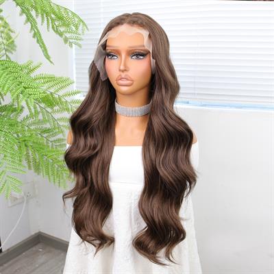 Bebek Kumralı Fiber Sentetik Geniş Dalgalı Tül Peruk