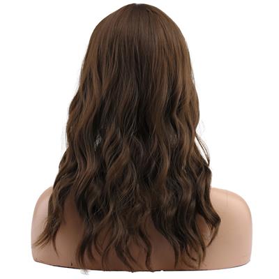 Dalgalı Kısa Perçemli Fiber Sentetik Peruk - Kumral