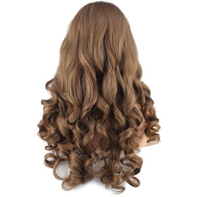 Dalgalı Perçemsiz Uzun Fiber Sentetik Peruk - Bebek Kumralı