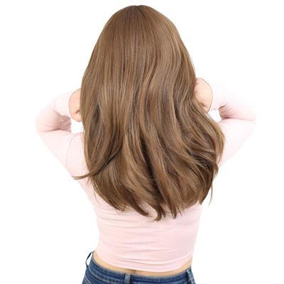 Düz Perçemli Orta Boy Fiber Sentetik Peruk - Kumral