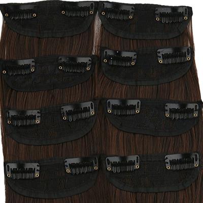 Fiber Sentetik Düz 8 Parça Çıt Çıt - Kahve Karamel