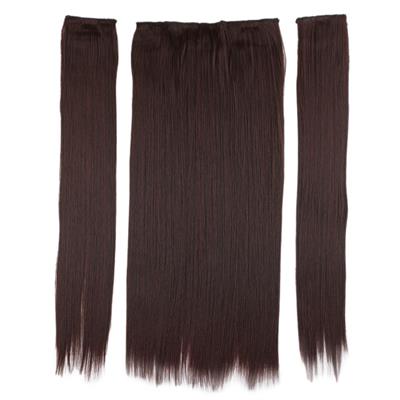 Fiber Sentetik Düz Yarım Ay + 2 Yan Çıt Çıt - Koyu Kahve