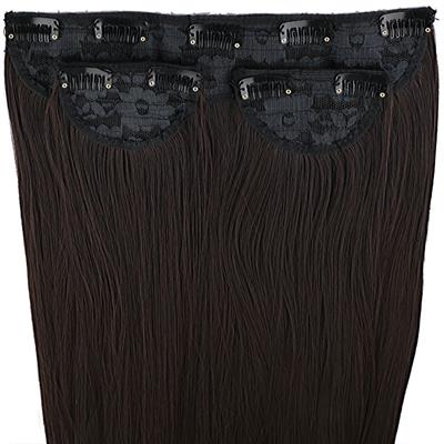 Fiber Sentetik Düz Yarım Ay + 2 Yan Çıt Çıt - Kahverengi