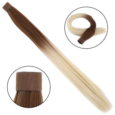 Fiber Sentetik Sihirli At Kuyruğu - Açık Kumral / Platin Ombreli