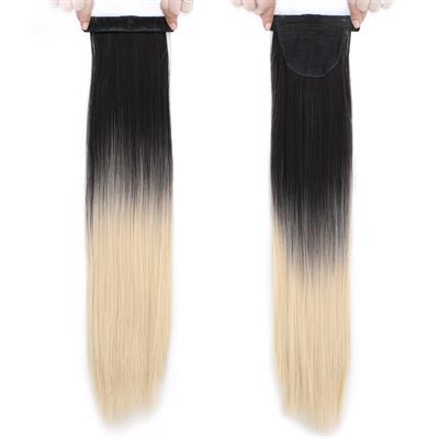 Fiber Sentetik Sihirli At Kuyruğu - Koyu Kumral / Dore Sarı Ombreli