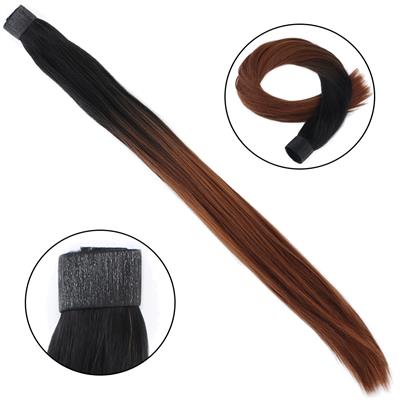 Fiber Sentetik Sihirli At Kuyruğu - Siyah / Karamel Ombreli