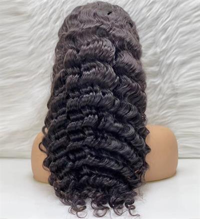 Gerçek Front Lace Tül Peruk - Yoğun Dalgalı - Doğal 65-70cm