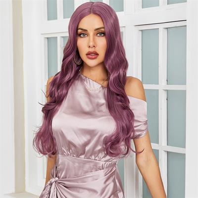 Gül Kurusu Rengi Su Dalgalı Tül Peruk