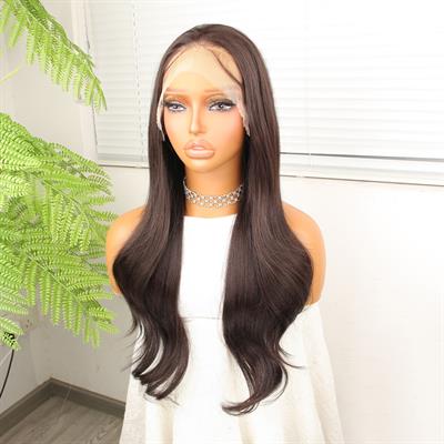 Kahve Karamel Fiber Sentetik Hafif Dalgalı Tül Peruk