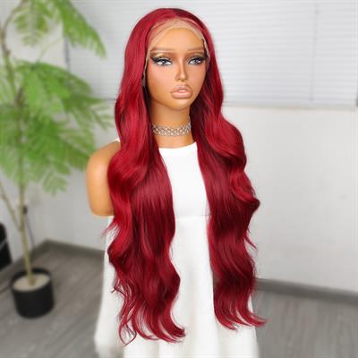 Kızıl Fiber Sentetik Ekstra Uzun Tül Peruk