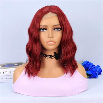 Kızıl Fiber Sentetik Tül Peruk