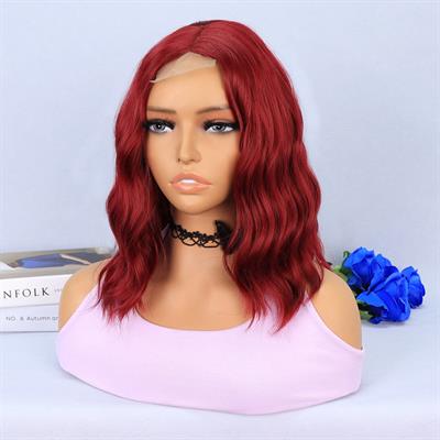 Kızıl Fiber Sentetik Tül Peruk