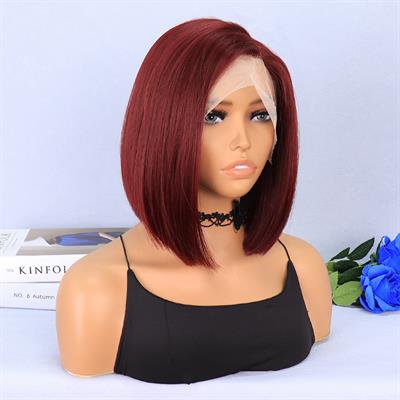 Kızıl Kısa Yan Tül Peruk