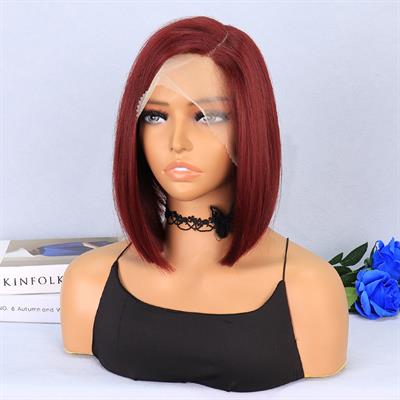 Kızıl Kısa Yan Tül Peruk