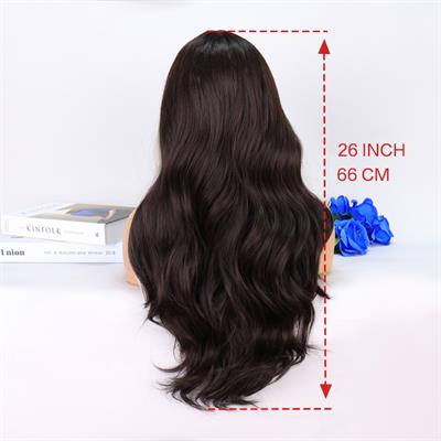 Koyu Kumral Perçemler Beyaz Platin Tül Peruk