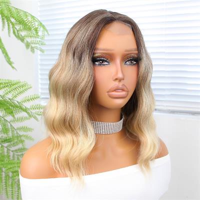 Kumral / Dore Sarı Röfleli Küt Tül Peruk