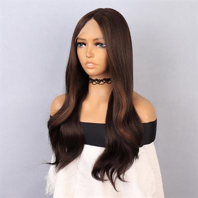 Kumral Dalgalı Işıltılı Tül Peruk