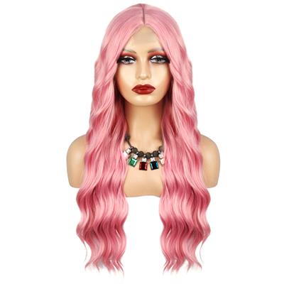 Pembe Dalgalı Tül Peruk