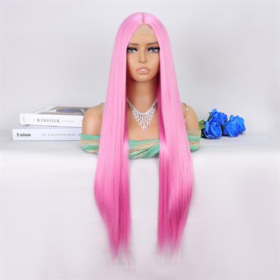 Pembe Ekstra Uzun Tül Peruk