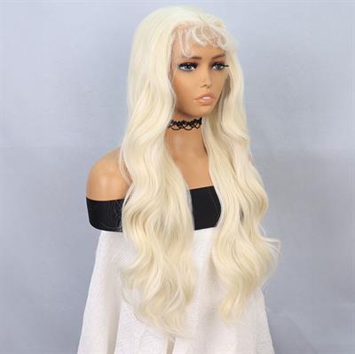 Platin Fiber Sentetik Front Lace Tül Peruk