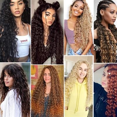 Rus Afro Dalgası Saç - Siyah / Karamel Ombreli