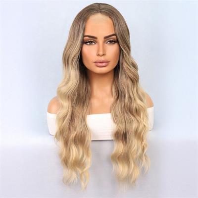 Rus Kumralı Dore Sarı Ombreli Tül Peruk