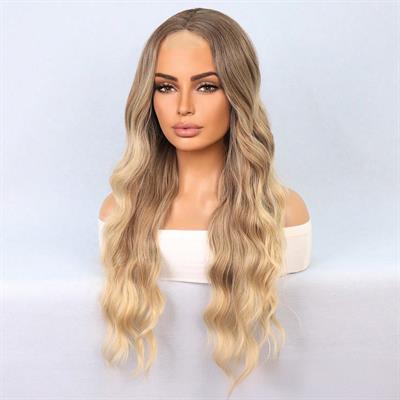 Rus Kumralı Dore Sarı Ombreli Tül Peruk