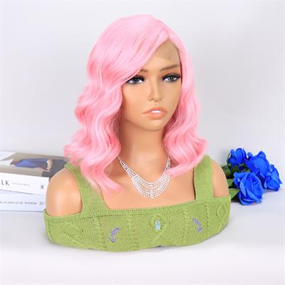 Şeker Pembe Yan Tül Peruk