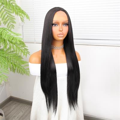 Siyah Düz Uzun Tül Peruk