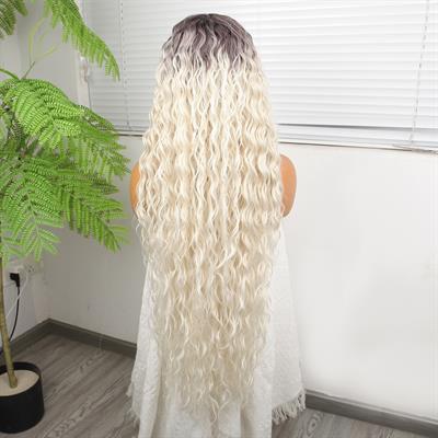 Siyah Fiber Sentetik Tül Peruk