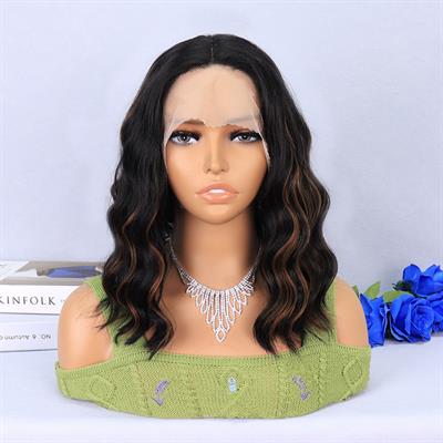 Siyah Karamel Işıltılı Tül Peruk