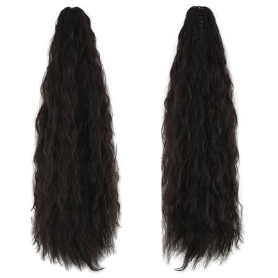 Tokalı Kabarık Dalgalı At Kuyruğu - Kahverengi