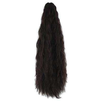 Tokalı Kabarık Dalgalı At Kuyruğu - Kahverengi