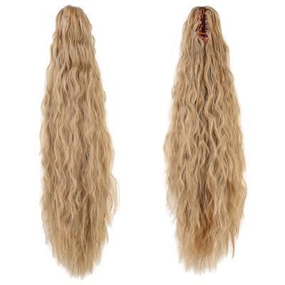 Tokalı Kabarık Dalgalı At Kuyruğu - Karamel Platin Röfleli