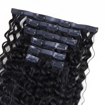 Yoğun Dalgalı 7 Parça Görünmez Yarım Ay Set %100 Gerçek Saç - 60cm