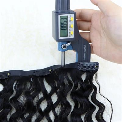 Yoğun Dalgalı 7 Parça Görünmez Yarım Ay Set %100 Gerçek Saç - 50cm