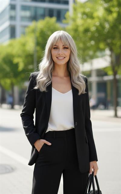 Dalgalı Kısa Perçemli Fiber Sentetik Peruk - Balköpüğü / Platin Röfleli