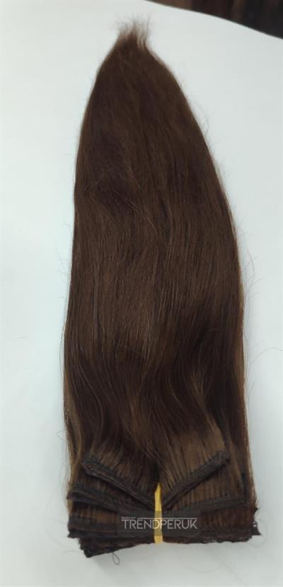 Gerçek Saç Parçalı Çıtçıt Setler Açık kahve Renk