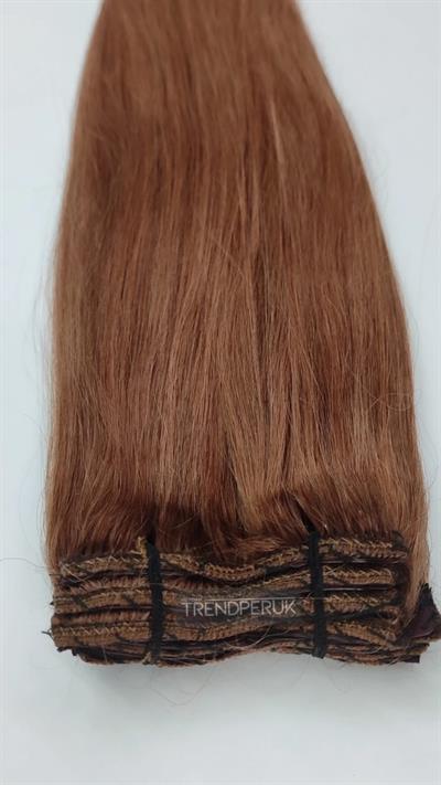 Gerçek Saç Parçalı Çıtçıt Setler Açık Kumral Renk