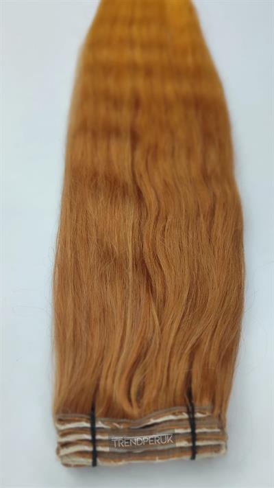 Gerçek Saç Parçalı Çıtçıt Setler Açık Bakır Renk