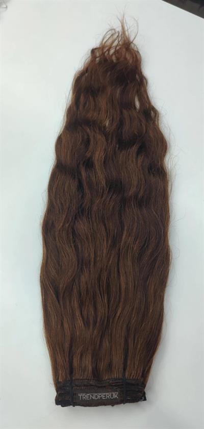 Gerçek Saç Parçalı Çıtçıt Setler Kahve Renk