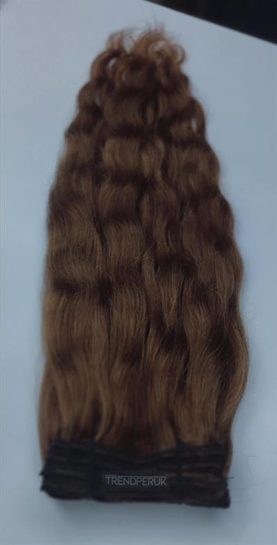 Gerçek Saç Parçalı Çıtçıt Setler Koyu Kumral Renk