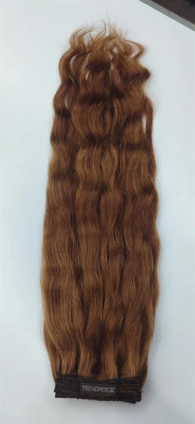 Gerçek Saç Parçalı Çıtçıt Setler Kumral Renk