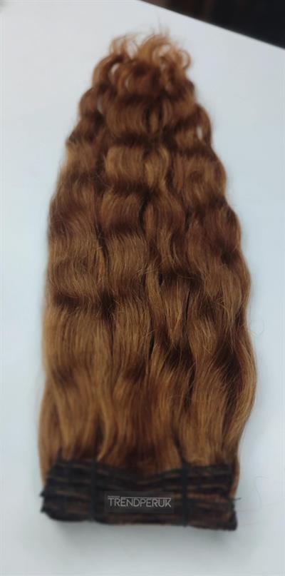 Gerçek Saç Parçalı Çıtçıt Setler Kumral Renk