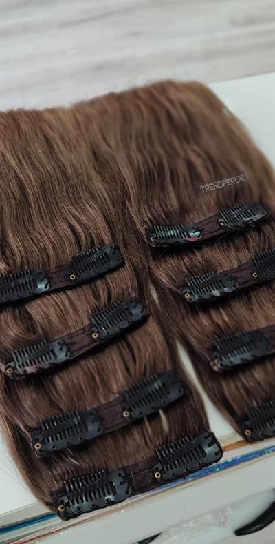 Gerçek Saç  Parçalı Çıtçıt Setler Dip Kumral Alt Küllü Kumral Ombreli Renk